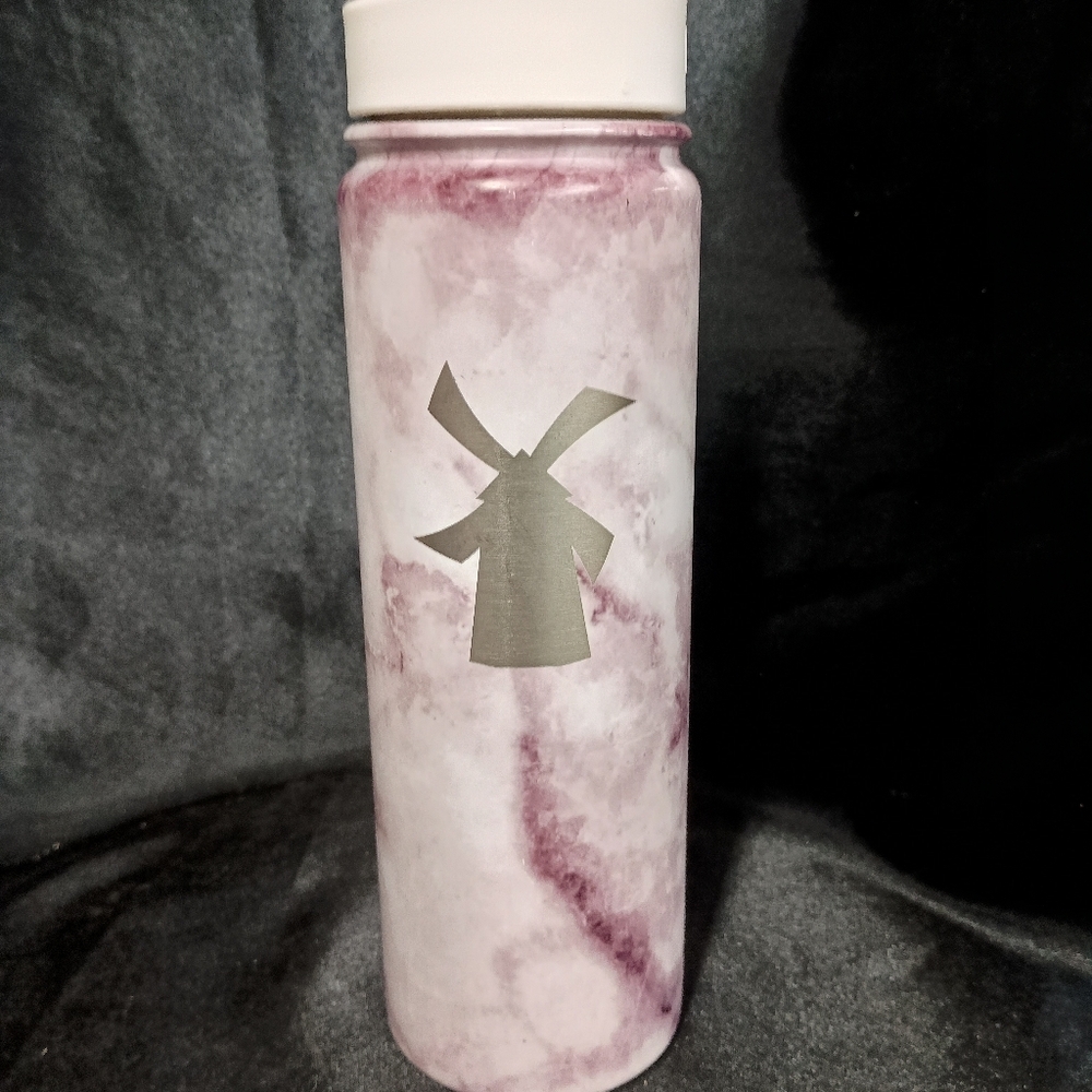 White and Purple Bath & Body Bottle with Windmill Design - Picture 11 of 16